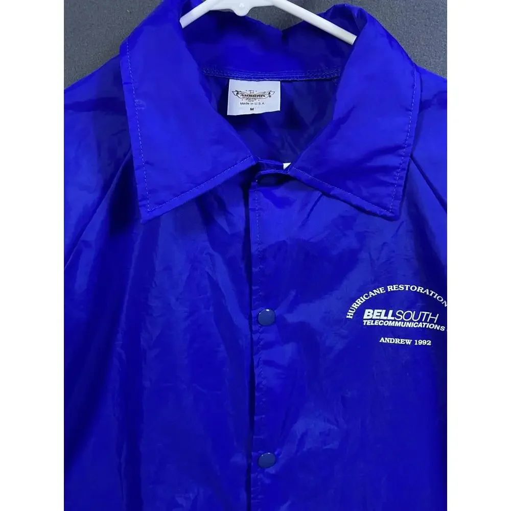 Vintage Jacket Men M Unlined Auburn Sportswear Windbreaker Made USA Bellsouth 92